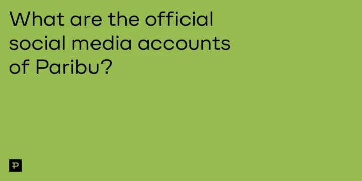 What are the official social media accounts of Paribu? - ParibuLog